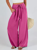 Tied Wide-Leg Pants Deep Rose
