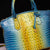 Gradient PU Leather Handbag Yellow Blue One Size