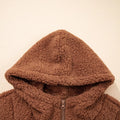 Zip Up Hooded Sherpa Jacket