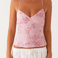 Embroidered Sequin Tie Back Cami