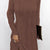 Casual Long Sleeve Hooded Knit Dress Dark Brown