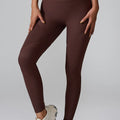 High Waist Active Leggings Brown