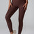 High Waist Active Leggings Brown