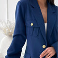 Lapel Collar One Button Blazer