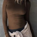Long Sleeve Crop T-Shirt with Ribbed Texture