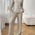 Ribbed Long Sleeve Top and Pants Lounge Set