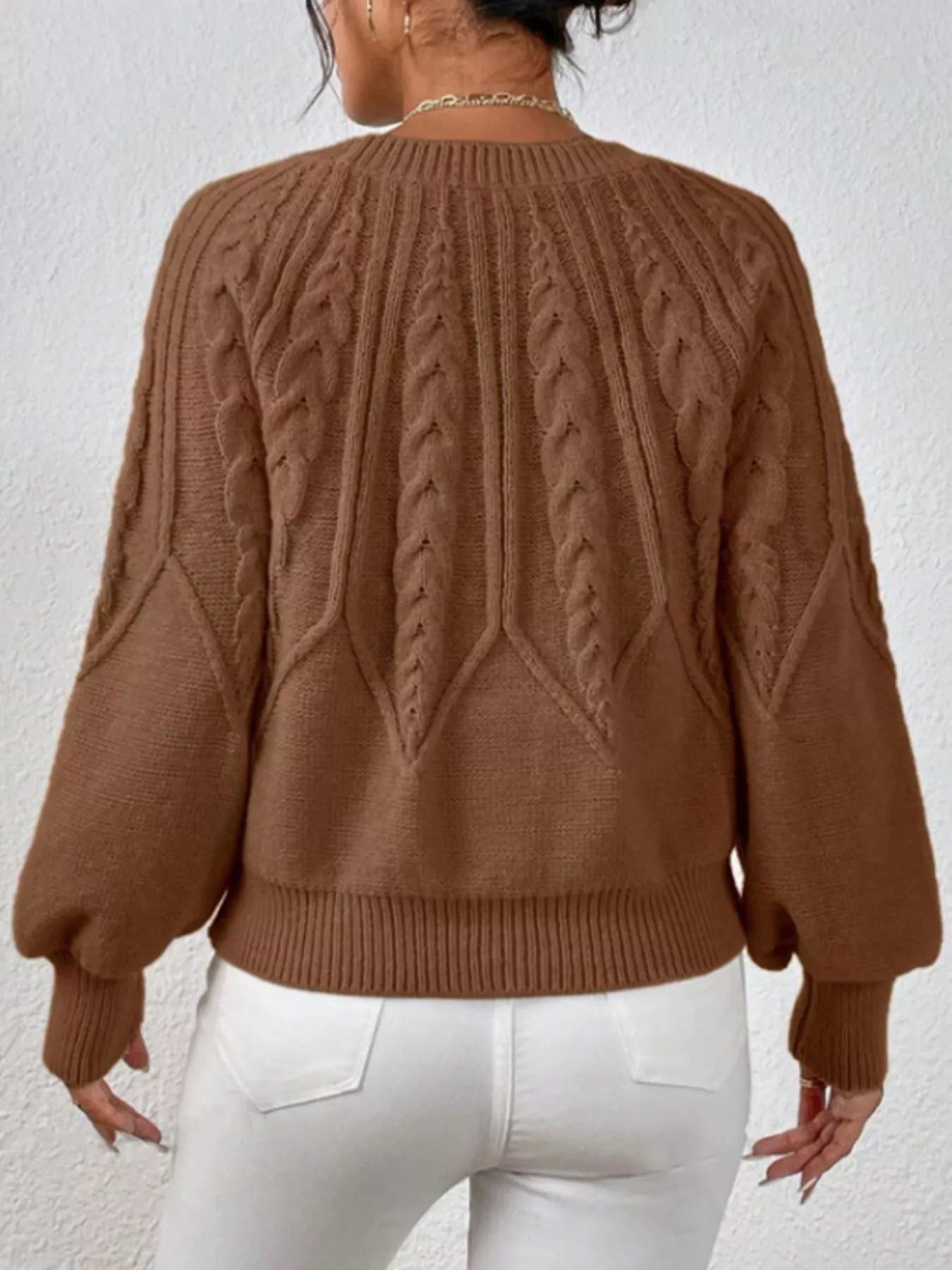Cable Knit Long Sleeve Sweater