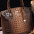 PU Leather Handbag Taupe One Size