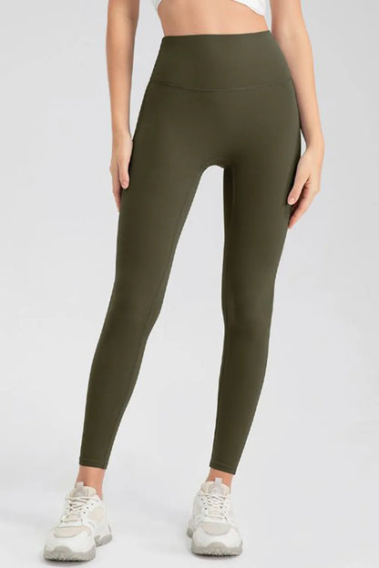 High Waist Skinny Active Pants Matcha Green