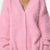 V-Neck Button-Down Cardigan Pink