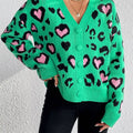 Leopard Button Front Cardigan
