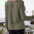 Ribbed Knit Long Sleeve T-Shirt