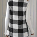 Plaid Button Up Vest Coat