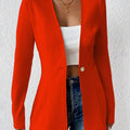 Single-Button Long Sleeve Blazer