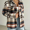 Relaxed Fit Plaid Snap Down Shirt