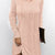Casual Long Sleeve Hooded Knit Dress Watermelon pink