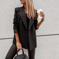 Lapel Collar Long Sleeve Blazer