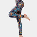 Printed High Waist Active Leggings Orange