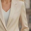 Lapel Collar One Button Blazer