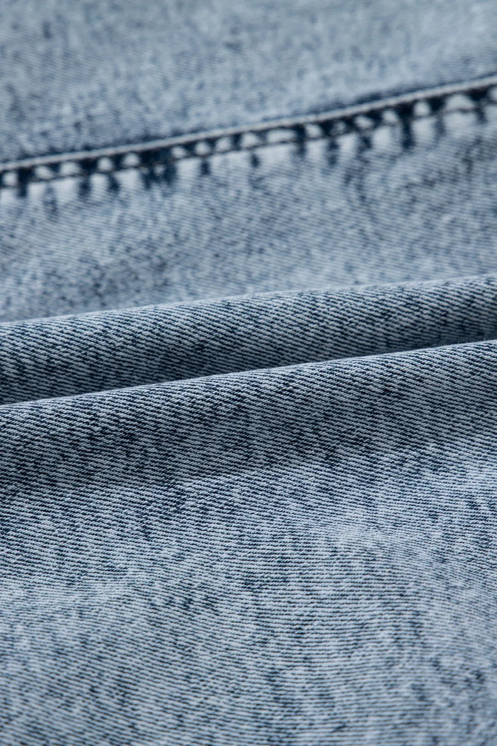 Drawstring High Waist Pocketed Denim Shorts