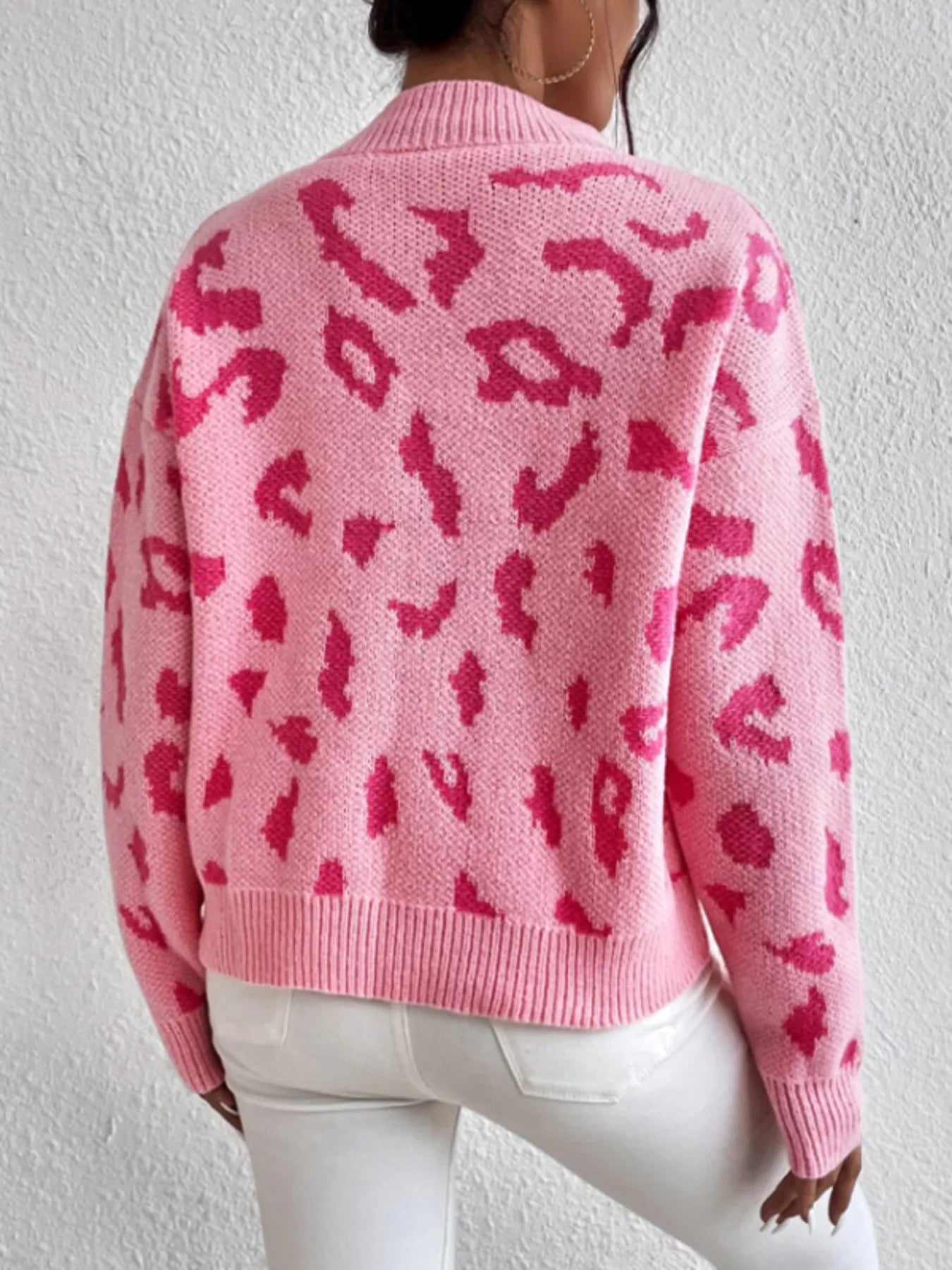 Leopard Mock Neck Sweater