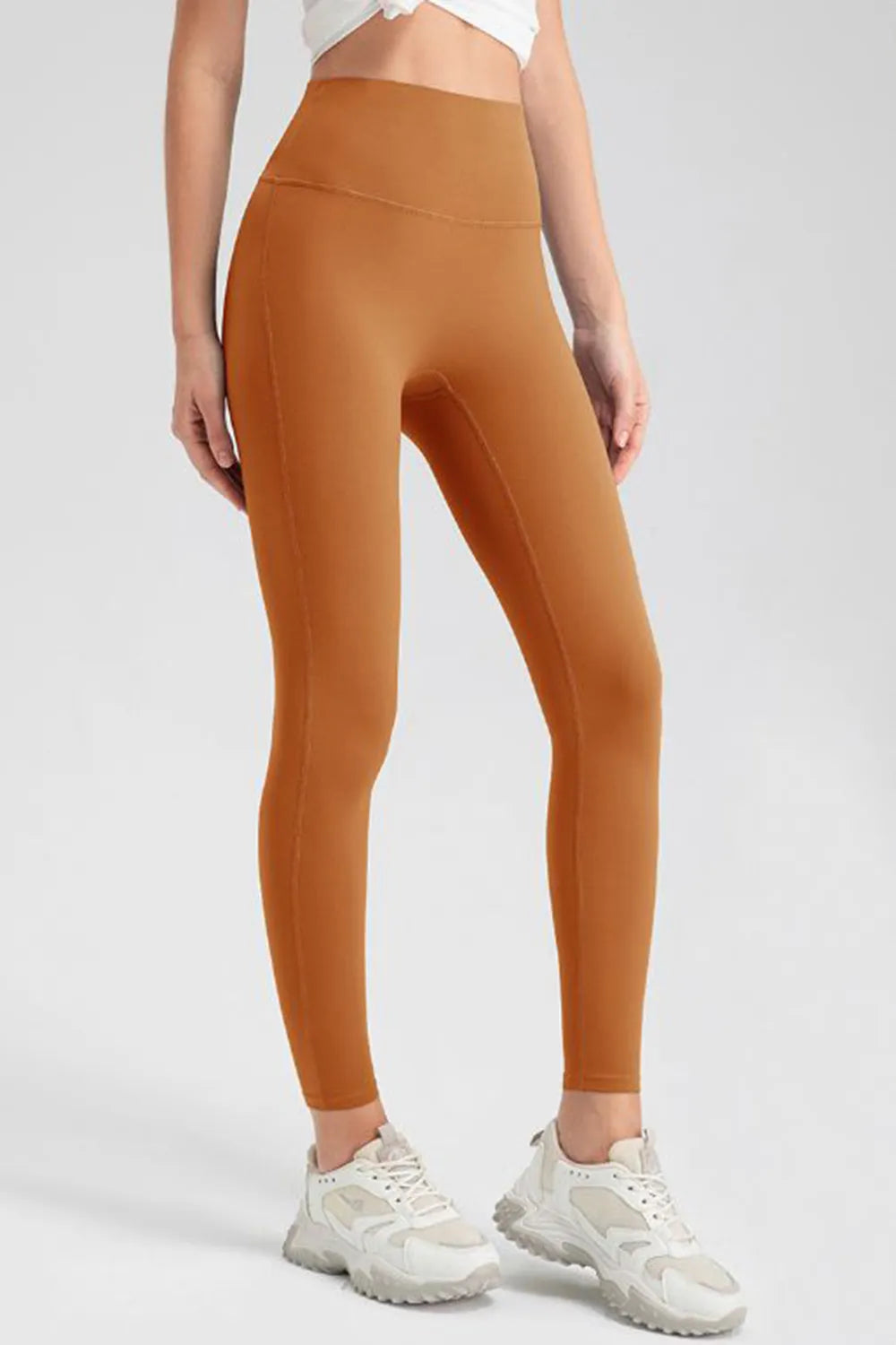 High Waist Skinny Active Pants Caramel