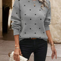 Polka Dot Long Sleeve Sweater