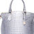 PU Leather Handbag Light Gray One Size