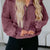 Washed Half Zip Pullover Hoodie Plum Purple