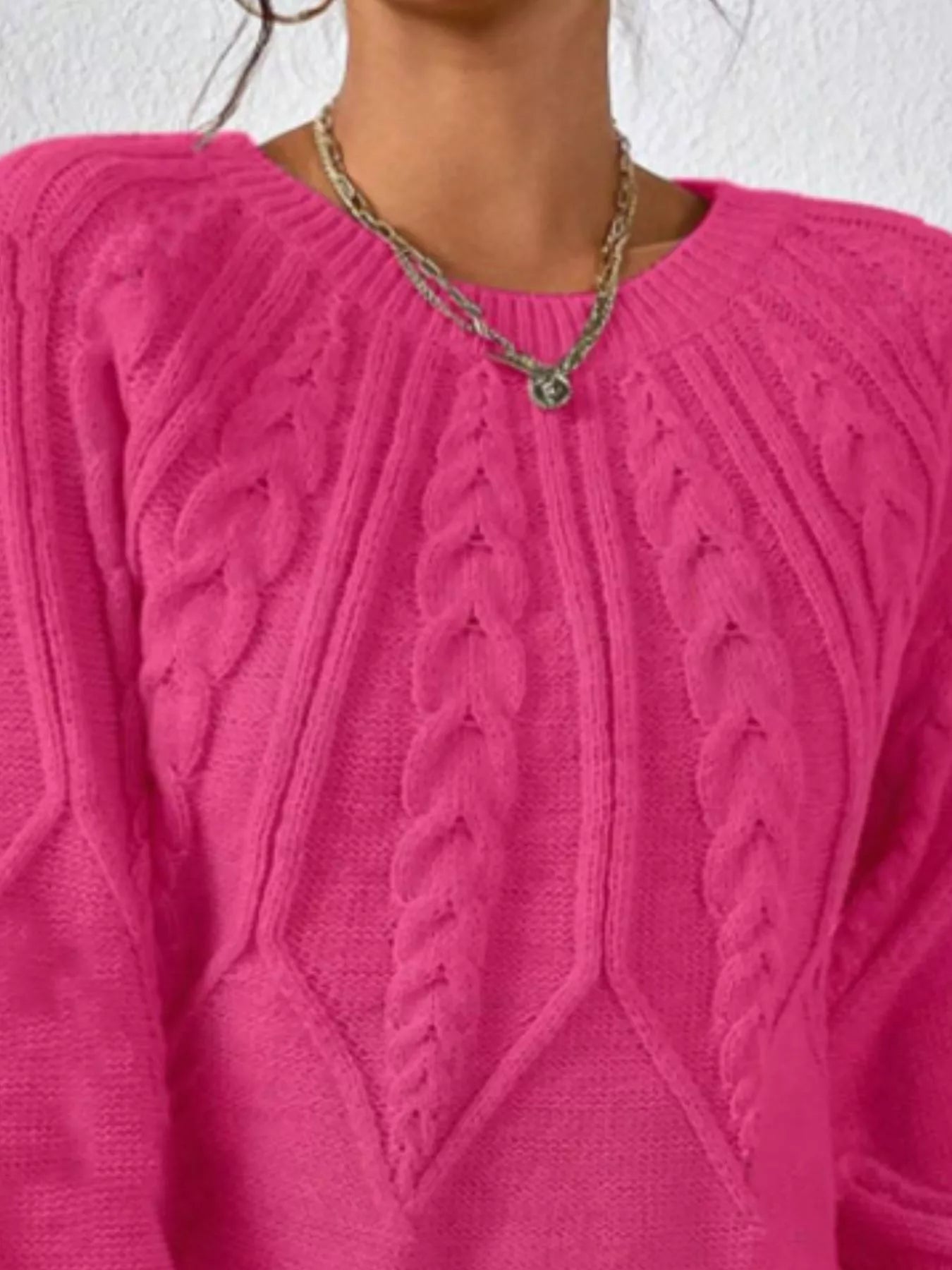 Cable Knit Long Sleeve Sweater