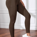 High Waistband Long Active Pants Chocolate