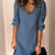 Full Size V-Neck Half Sleeve Dress Medium