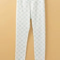 Checkered Elastic Waist Leggings