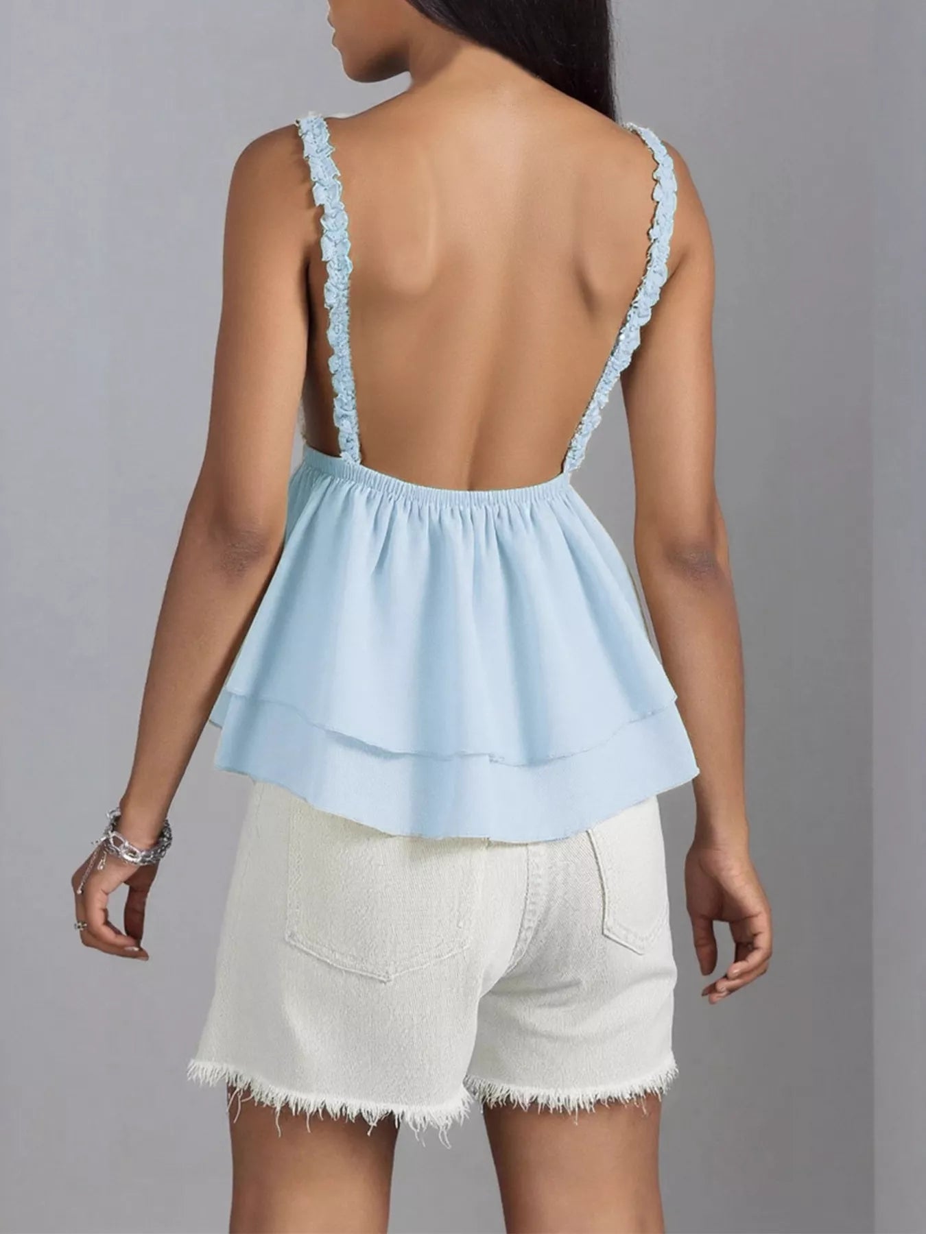 Lace Detail Layered Cami