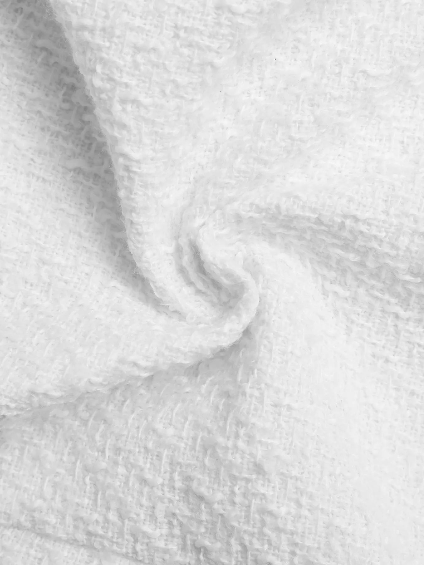 Textured Button-Front Vest with Raw Edge