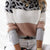 Full Size Leopard Color Block Long Sleeve Sweater Plus Size Pink