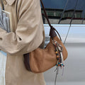 Vintage Suede Tassel Shoulder Bag