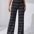 Plaid Wide Leg Pants
